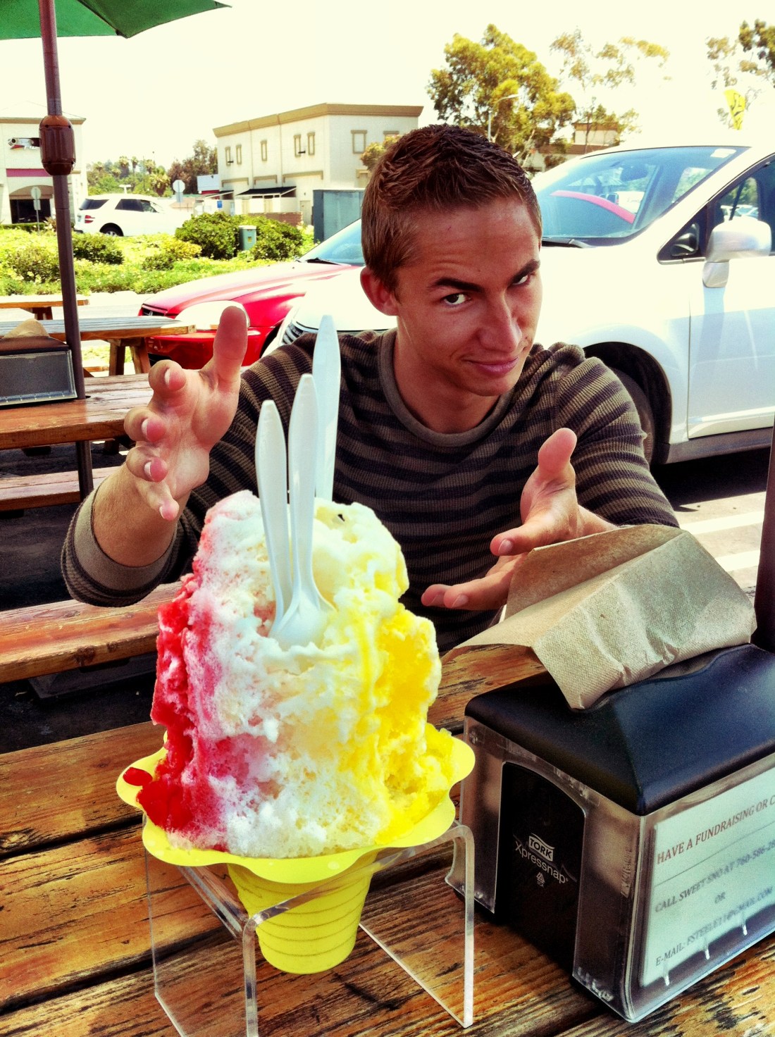 Danny Creeping on Hawaiian Shaved Ice