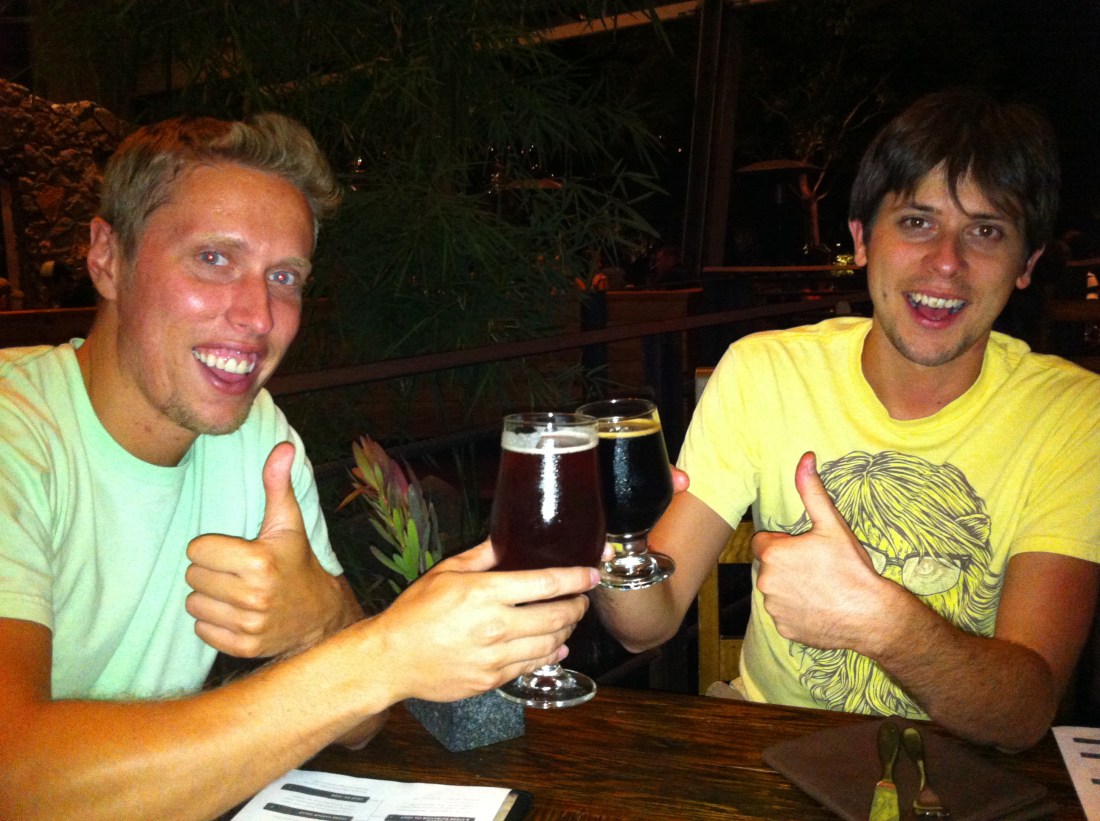 Ian and Joel with Brews