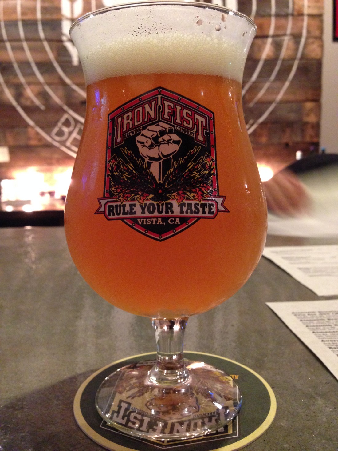 Iron Fist Tulip Glass