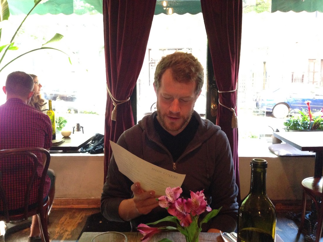 Brunch with my good friend Andrew @ the Iris Café in Brooklyn